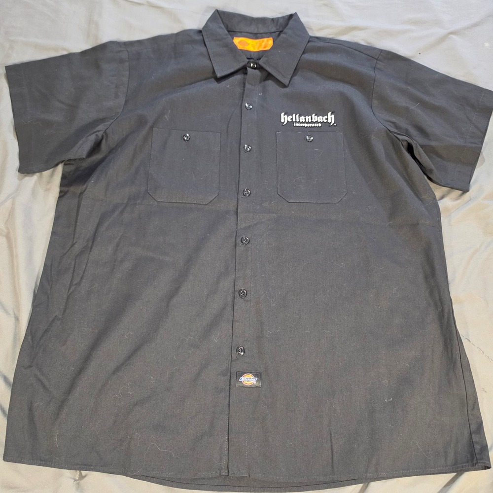 Dickies Hellanbach Who's Your Daddy Jester Work Shirt Black 2XL LS508BK